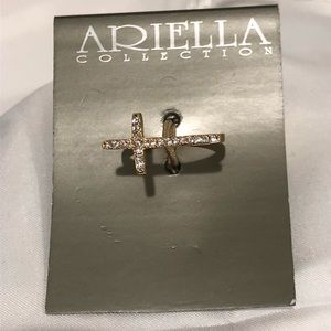 New Ariella gold cross ring.
